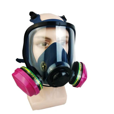 Maschera respiratoria con maschera di sicurezza in silicone a pieno facciale a prezzo economico